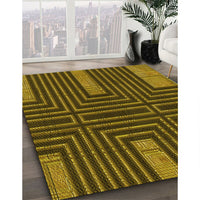 Patterned Bakers Brown Rug, pat3098yw