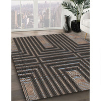 Patterned Mid Gray Novelty Rug, pat3098