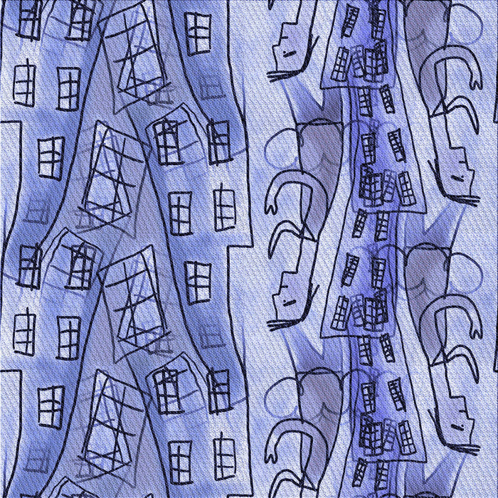 Round Machine Washable Transitional Deep Periwinkle Purple Rug, wshpat3099blu