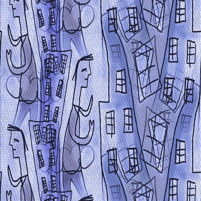 Patterned Deep Periwinkle Purple Rug, pat3099blu