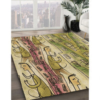 Patterned Red Brown Rug, pat3099brn