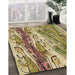 Machine Washable Transitional Red Brown Rug in a Family Room, wshpat3099brn