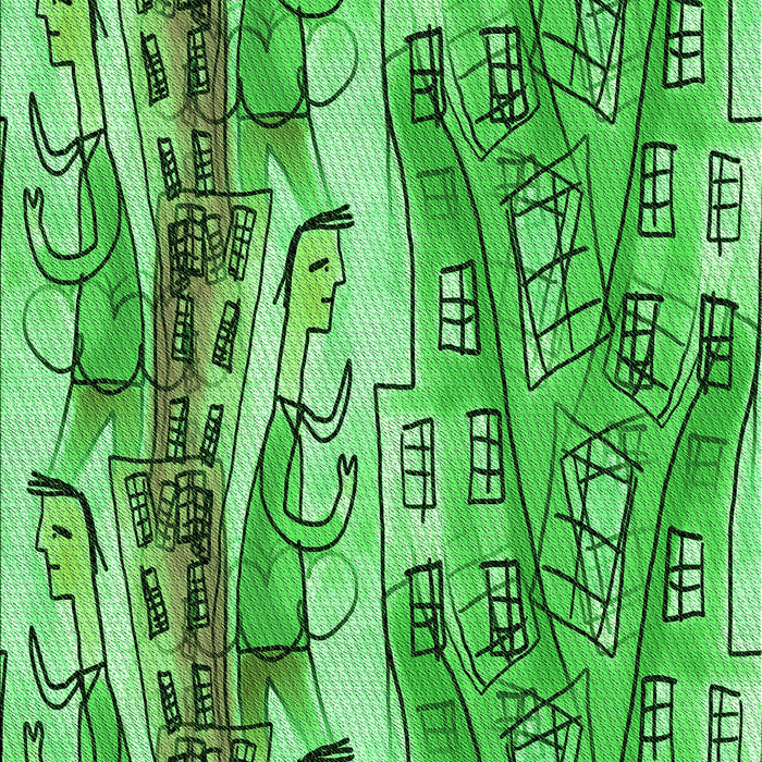 Patterned Forest Green Rug, pat3099grn