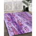 Machine Washable Transitional Purple Violet Purple Rug in a Family Room, wshpat3099pur