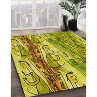 Patterned Oak Brown Rug, pat3099yw