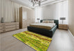 Patterned Oak Brown Rug in a Bedroom, pat3099yw