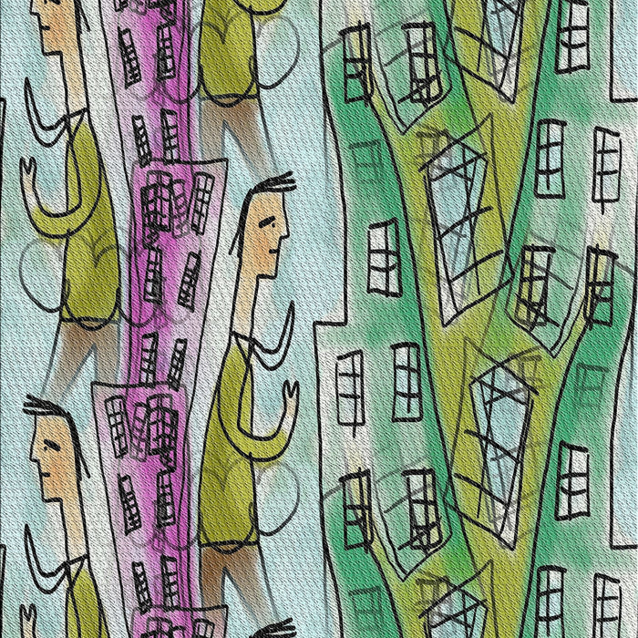 Patterned Gray Novelty Rug, pat3099