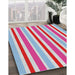 Patterned Pink Violet Pink Novelty Rug in Family Room, pat309