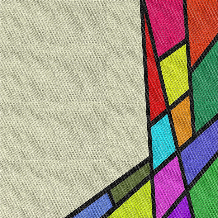 Sideview of Machine Washable Transitional Organic Brown Green Rug, wshpat30