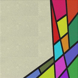 Square Patterned Brown Green Modern Rug, pat30