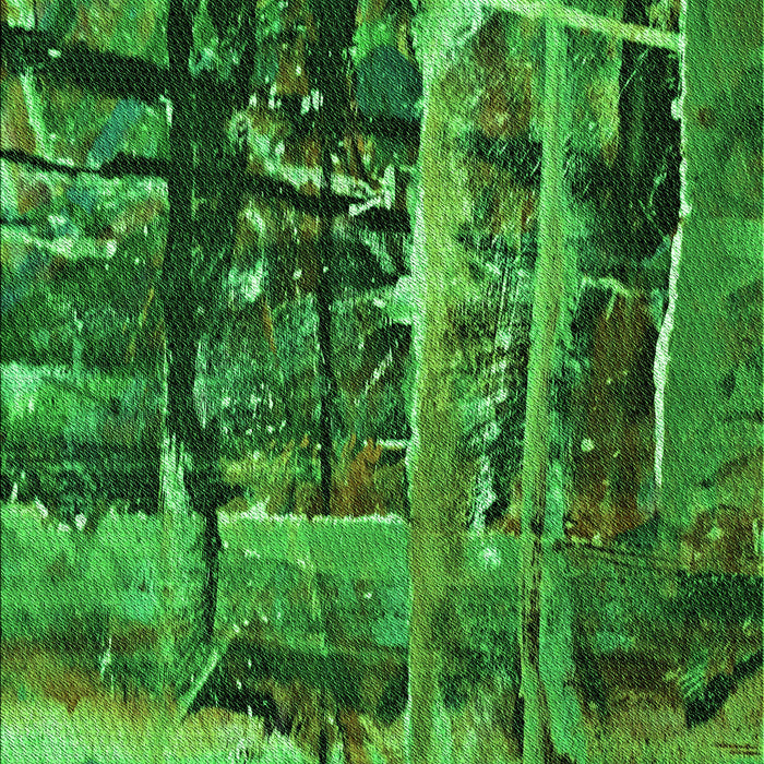 Square Patterned Deep Emerald Green Rug in a Living Room, pat31grn