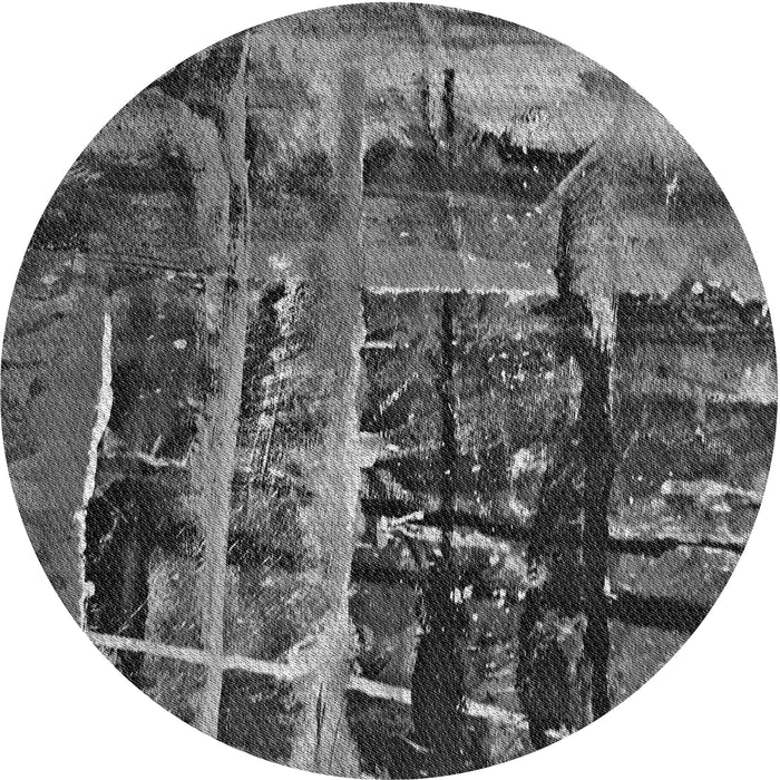 Square Machine Washable Transitional Dark Gray Black Rug in a Living Room, wshpat31gry