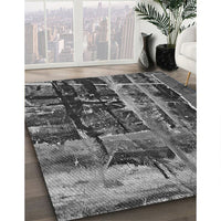 Patterned Dark Gray Black Rug, pat31gry