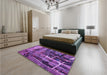 Patterned Purple Rug in Family Room, pat31pur
