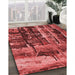 Machine Washable Transitional Red Rug in a Family Room, wshpat31rd