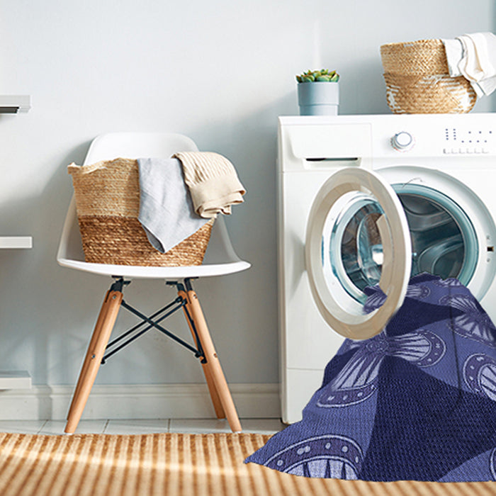 Machine Washable Transitional Light Slate Blue Rug in a Washing Machine, wshpat310blu