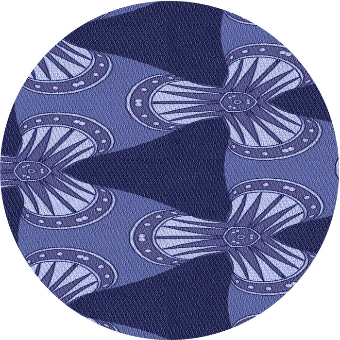 Square Machine Washable Transitional Light Slate Blue Rug in a Living Room, wshpat310blu