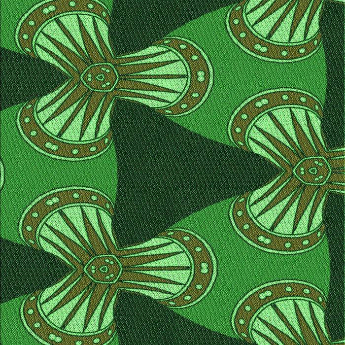 Machine Washable Transitional Deep Emerald Green Rug, wshpat310grn