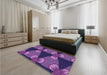 Patterned Purple Rug in a Bedroom, pat310pur