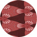 Square Machine Washable Transitional Cranberry Red Rug in a Living Room, wshpat310rd