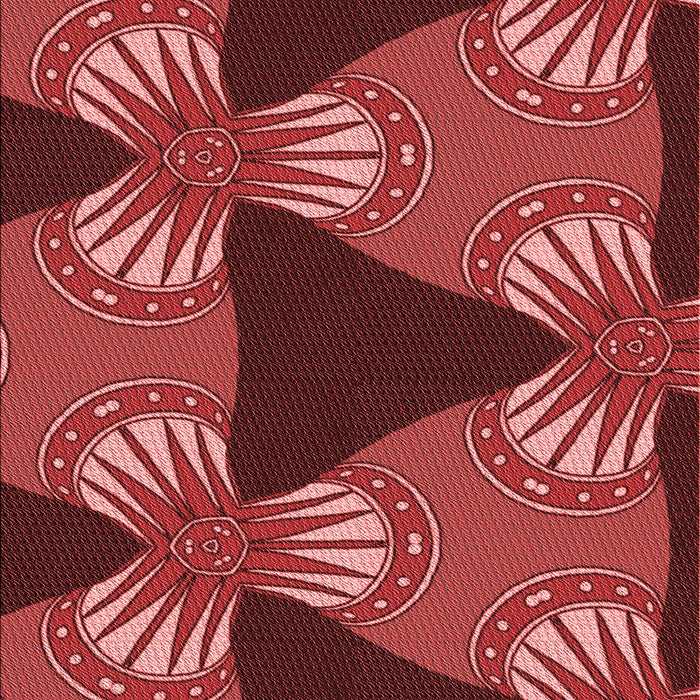 Patterned Cranberry Red Rug, pat310rd