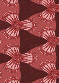 Machine Washable Transitional Cranberry Red Rug, wshpat310rd