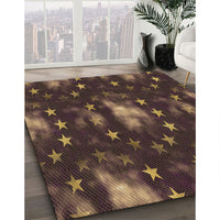 Patterned Sienna Brown Rug, pat3100brn