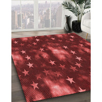 Patterned Crimson Red Rug, pat3100rd