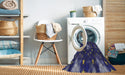 Machine Washable Transitional Denim Dark Blue Rug in a Washing Machine, wshpat3100