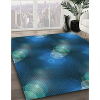 Patterned Blue Ivy Blue Rug, pat3101lblu