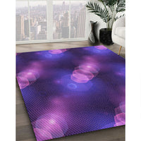 Patterned Purple Plum Purple Rug, pat3101pur