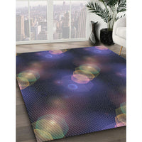 Patterned Blue Novelty Rug, pat3101