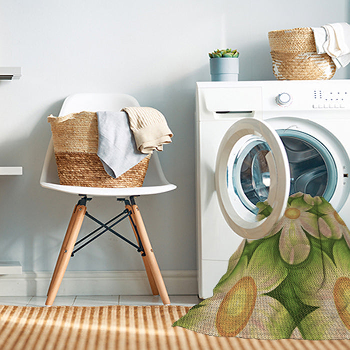 Machine Washable Transitional Metallic Gold Rug in a Washing Machine, wshpat3102brn