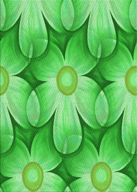 Machine Washable Transitional Neon Green Rug, wshpat3102grn