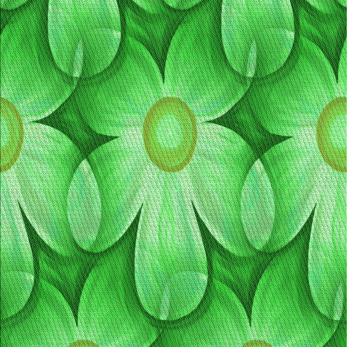 Machine Washable Transitional Neon Green Rug, wshpat3102grn