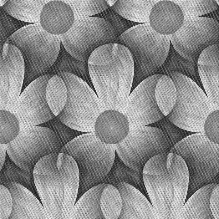 Round Patterned Cloud Gray Rug, pat3102gry