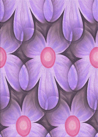 Machine Washable Transitional Orchid Purple Rug, wshpat3102pur