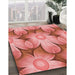 Machine Washable Transitional Fire Red Rug in a Family Room, wshpat3102rd