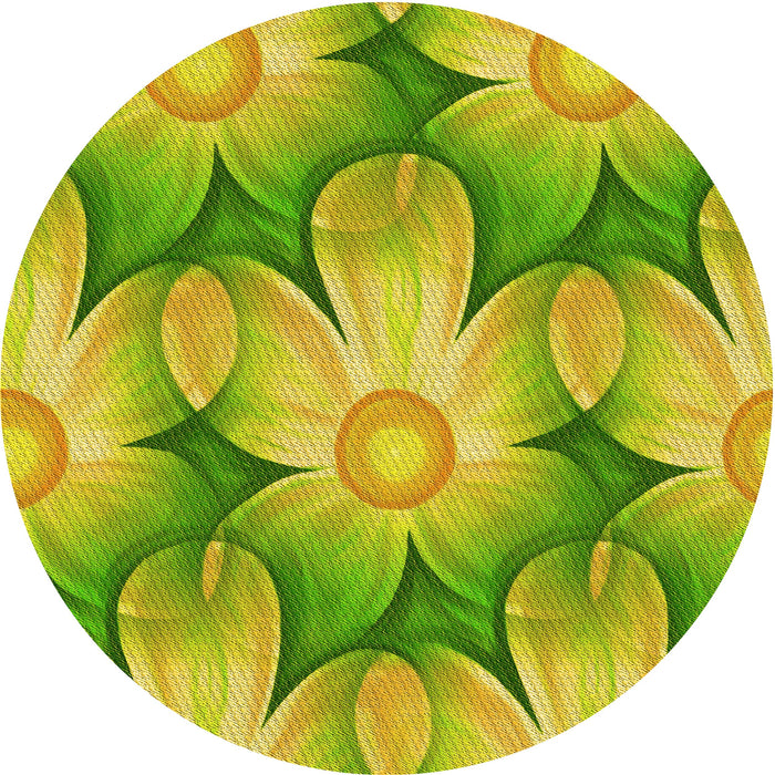 Square Patterned Green Rug, pat3102yw