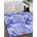 Machine Washable Transitional Jeans Blue Rug in a Family Room, wshpat3103blu