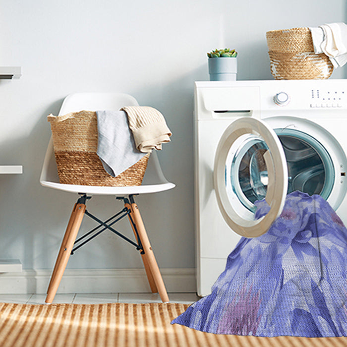 Machine Washable Transitional Jeans Blue Rug in a Washing Machine, wshpat3103blu