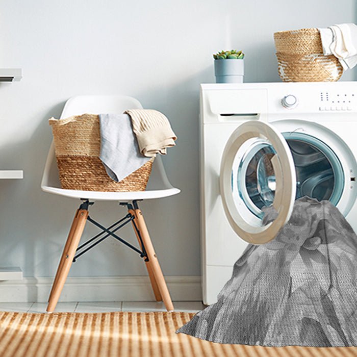 Machine Washable Transitional Gray Rug in a Washing Machine, wshpat3103gry