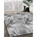 Machine Washable Transitional Gray Rug in a Family Room, wshpat3103gry