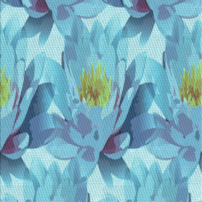 Machine Washable Transitional Blue Ivy Blue Rug, wshpat3103lblu