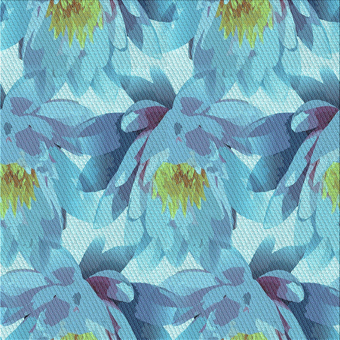 Round Patterned Blue Ivy Blue Rug, pat3103lblu