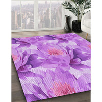 Patterned Violet Purple Rug, pat3103pur