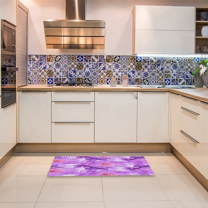 Machine Washable Transitional Violet Purple Rug in a Bedroom, wshpat3103pur