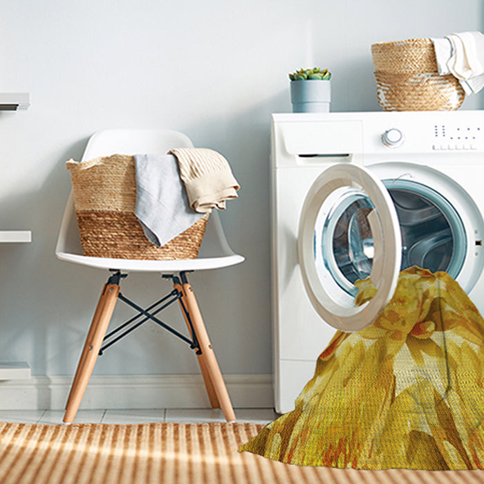 Machine Washable Transitional Orange Rug in a Washing Machine, wshpat3103yw
