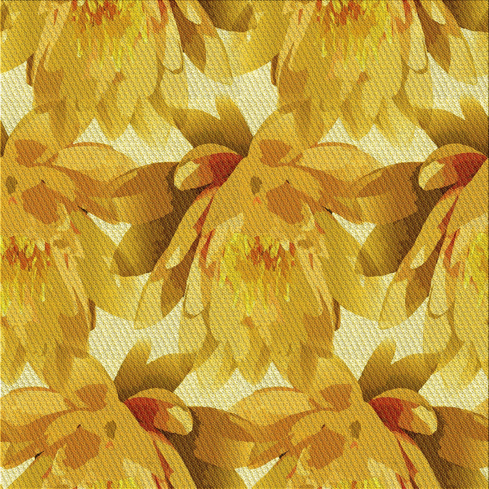 Round Patterned Orange Rug, pat3103yw