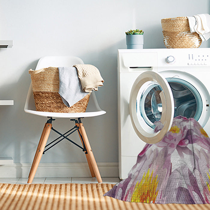 Machine Washable Transitional Raspberry Purple Rug in a Washing Machine, wshpat3103